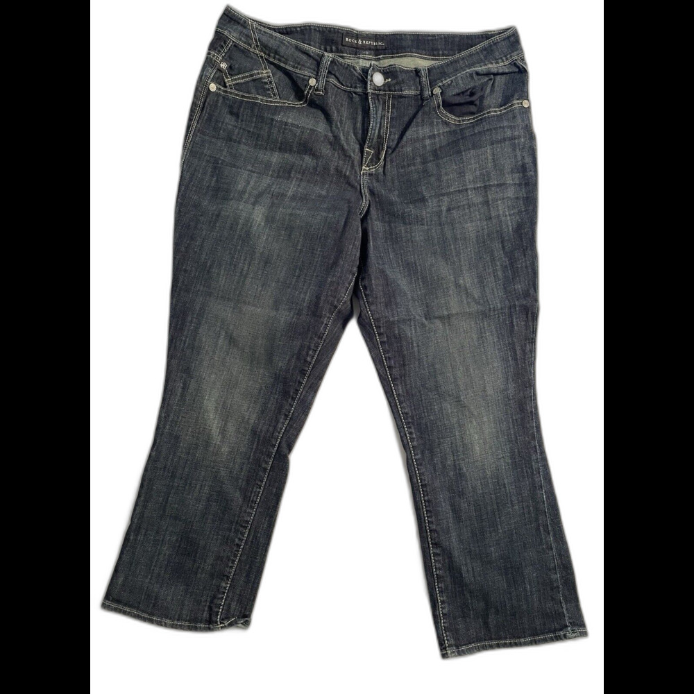 Rock & Republic Jeans Women Size 16W Blue Denim Kendall Jeans